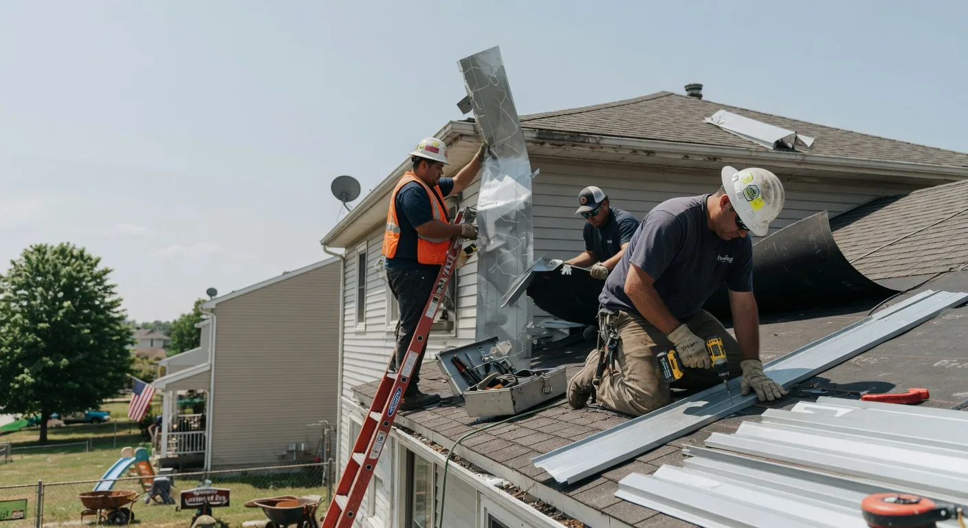 Storm Damage Metal Roof Repair in Galesburg, ND